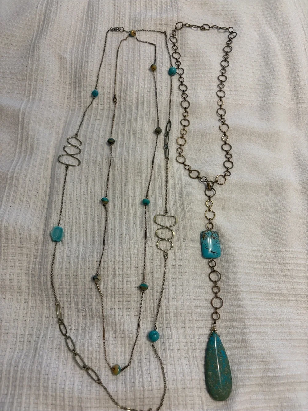 Turquoise Bead & Pendant Layering Necklaces - Women Jewelry